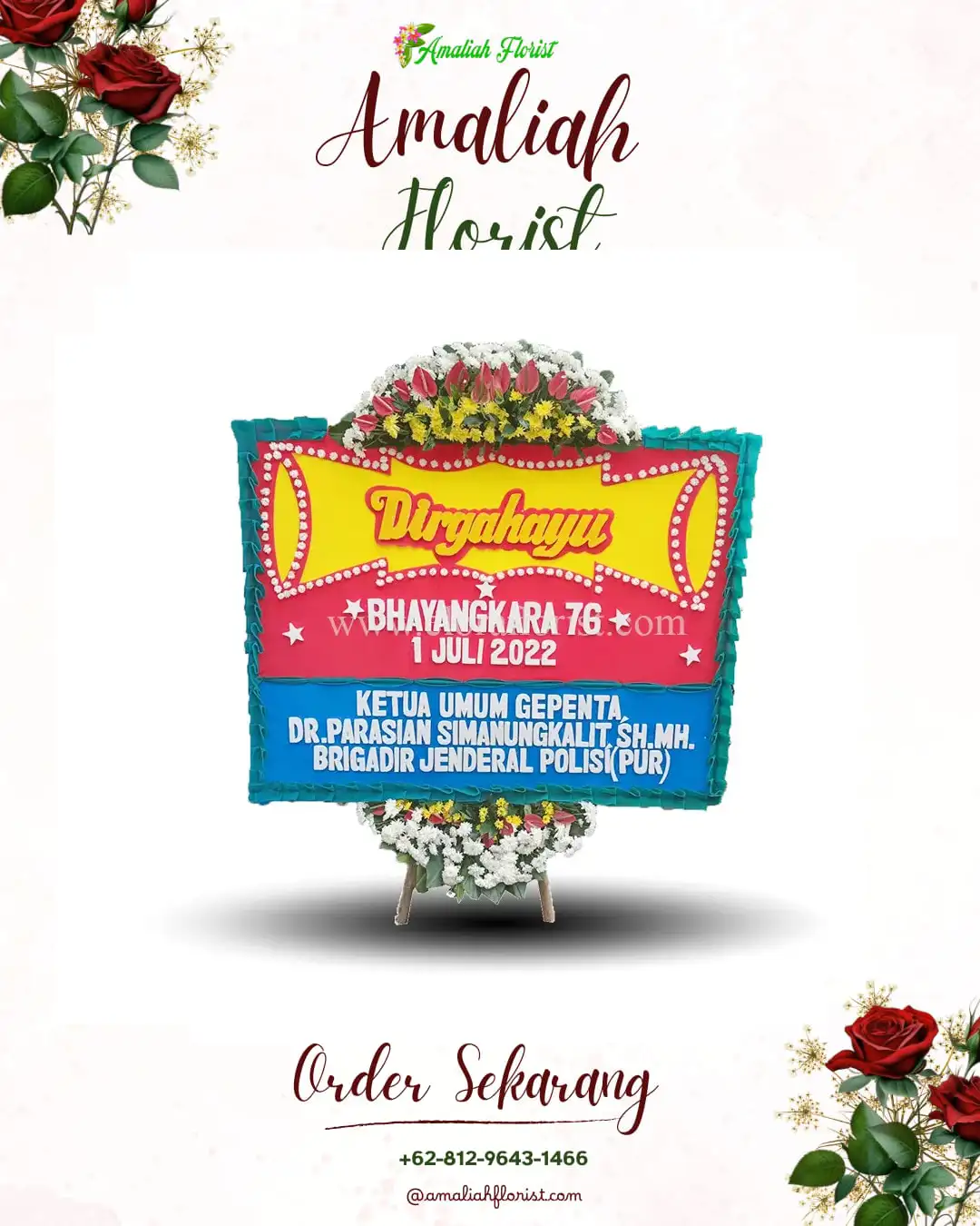 Papan Bunga HUT Ulang Tahun Mamberamo Tengah